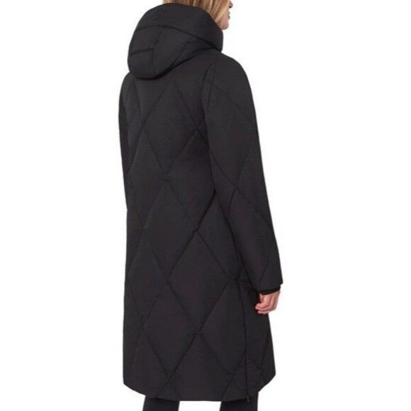 Mondetta Diamond Quilted Down Parka Long Length Black Small - Picture 2 of 8